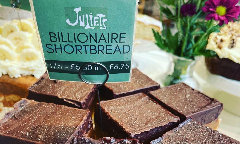 Juliets Cafe - billionaire shortbread Juliets Cafe - billionaire shortbread