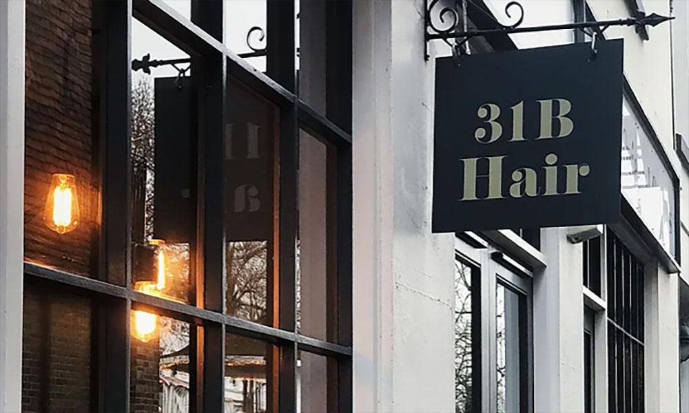 31b Hair Salon exterior signage