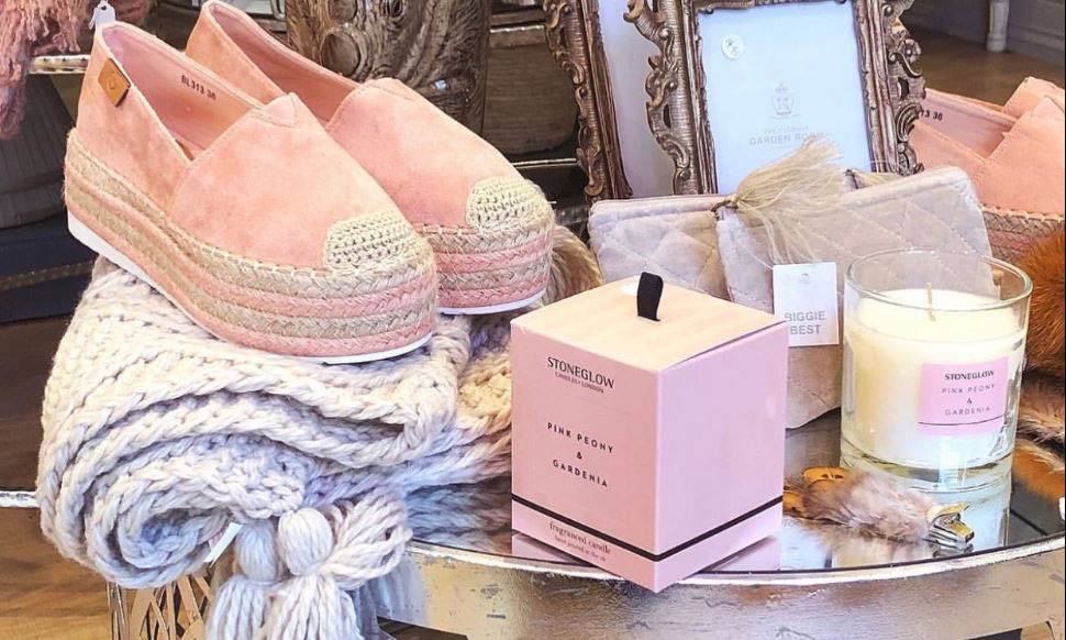 Maisie K Boutique shoes, blankets and candle Maisie K Boutique shoes, blankets and candle