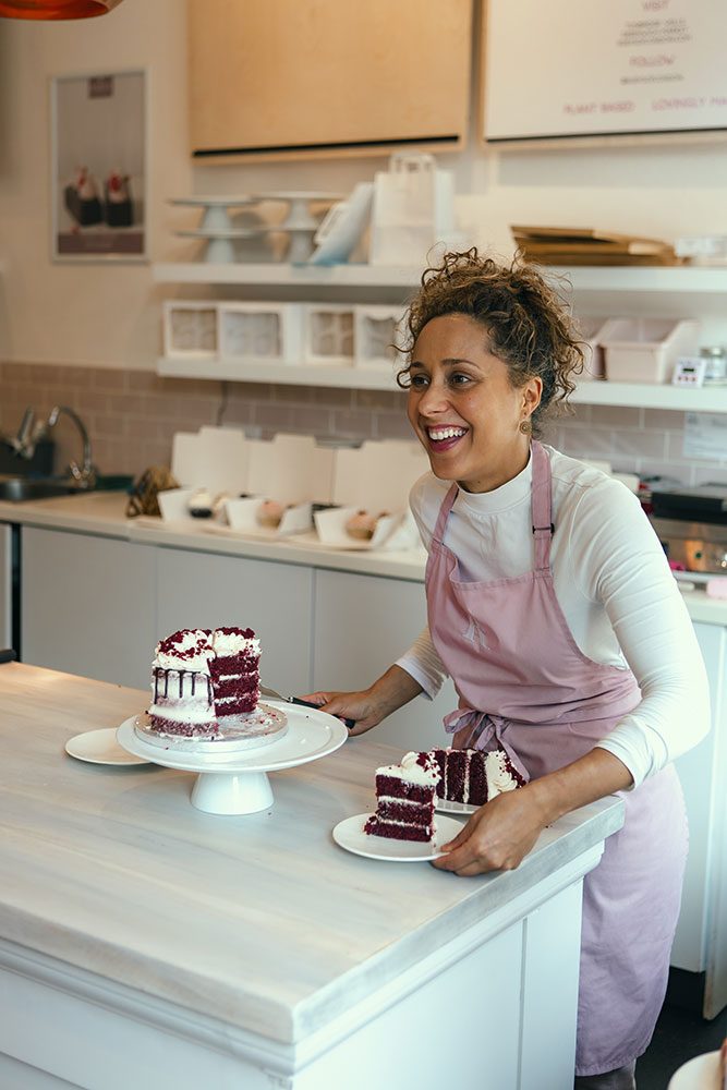 Ruby from Ruby's of London - with cake!