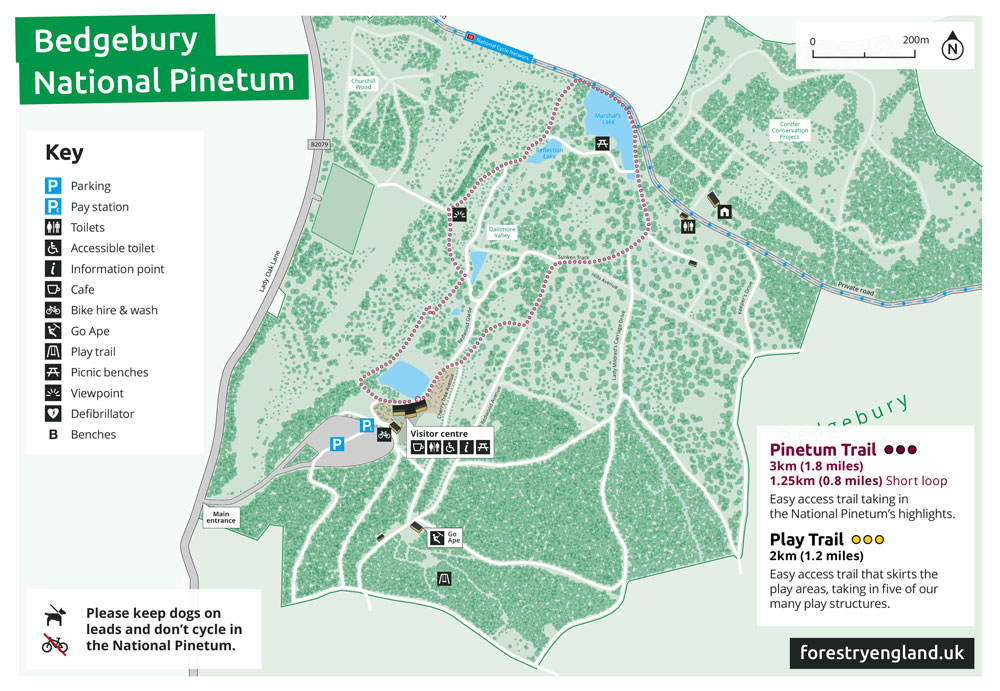 Map of Bedgebury National Pinetum Map of Bedgebury National Pinetum