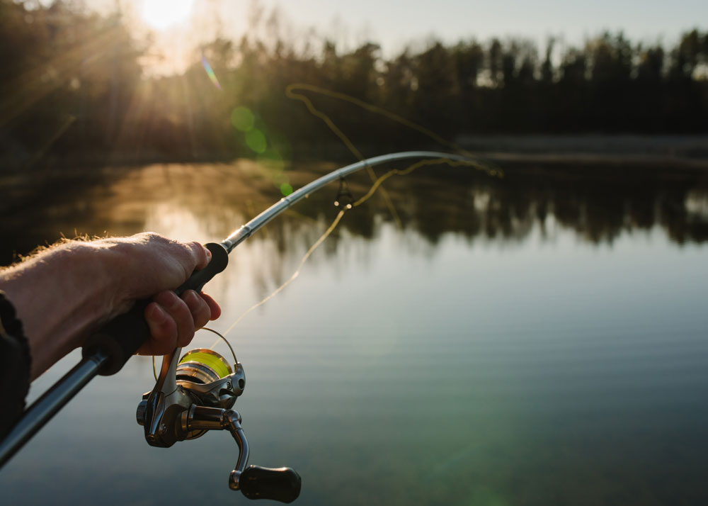 Fishing at sunset Fishing at sunset