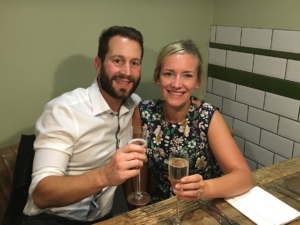 Clare Lush and her husband