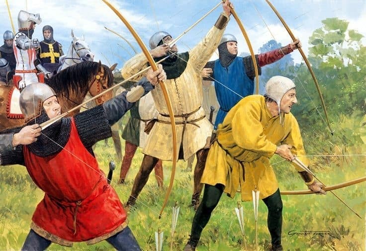 Longbow archers ©Graham Turner a group of longbow archers