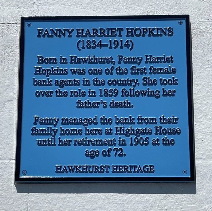 Fanny Harriet Hopkins Heritage Placque