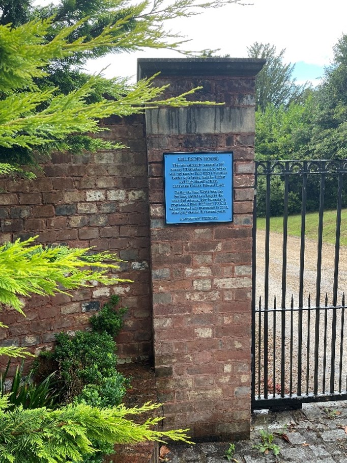 Heritage placque on wall in Hawkhurst